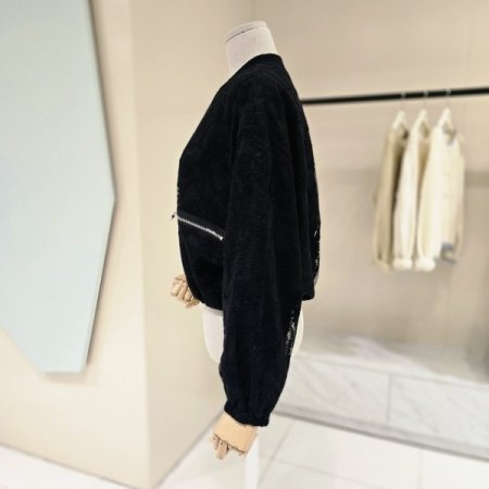 박시핏 스트링 레이스 집업자켓