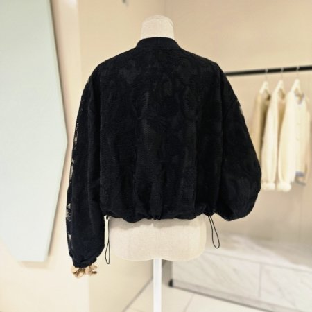 박시핏 스트링 레이스 집업자켓