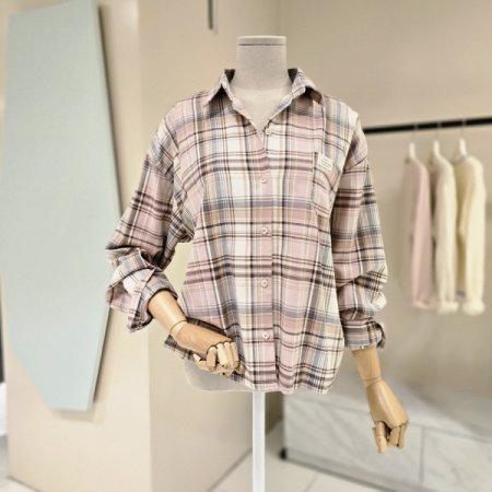 체크 와펜 셔츠