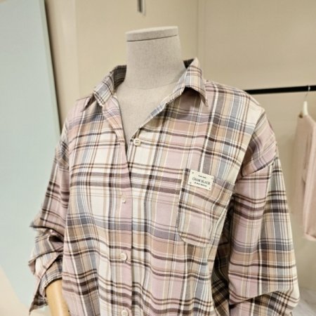 체크 와펜 셔츠