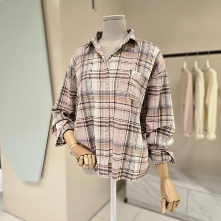 체크 와펜 셔츠