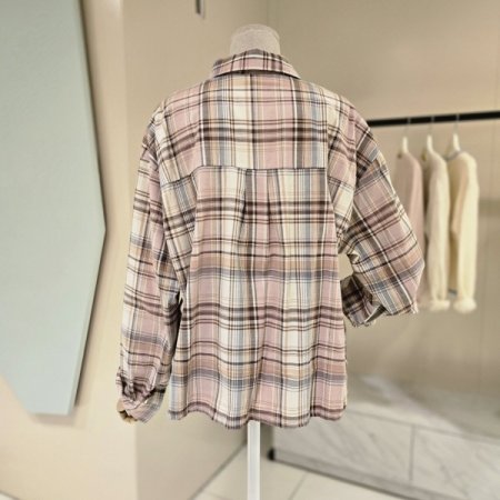 체크 와펜 셔츠