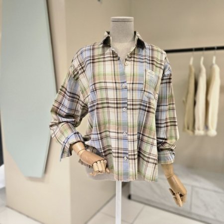 베이직 봄 체크 셔츠