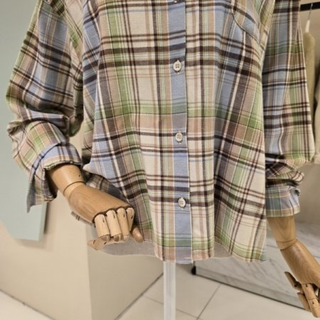 베이직 봄 체크 셔츠