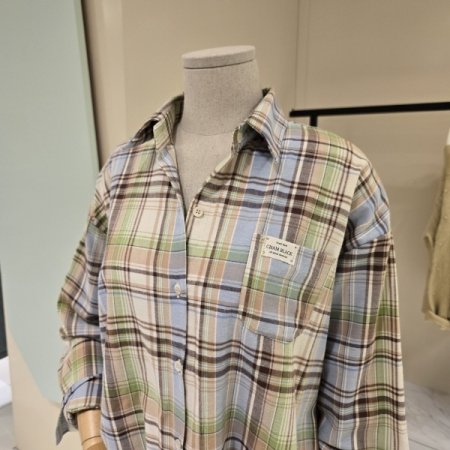 베이직 봄 체크 셔츠