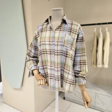 베이직 봄 체크 셔츠