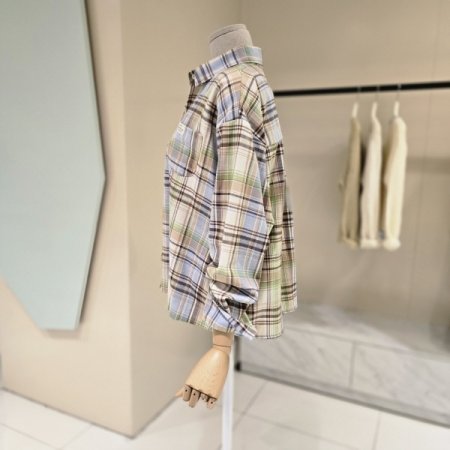 베이직 봄 체크 셔츠