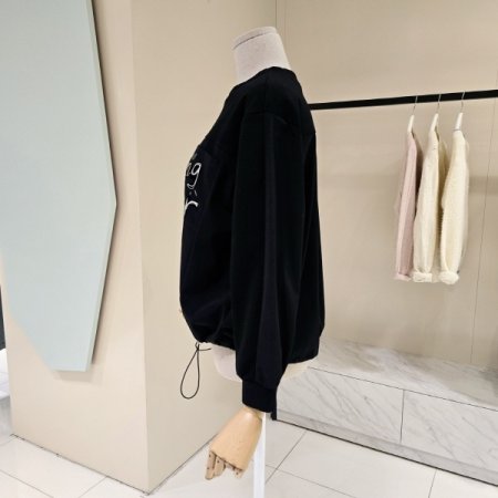 레터링 라운드 티블라우스