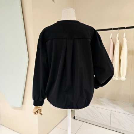 레터링 라운드 티블라우스