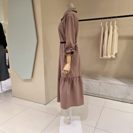 오픈형 카라넥 롱 원피스