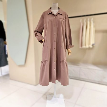 오픈형 카라넥 롱 원피스