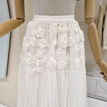 장미 샤 롱 스커트