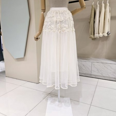 장미 샤 롱 스커트