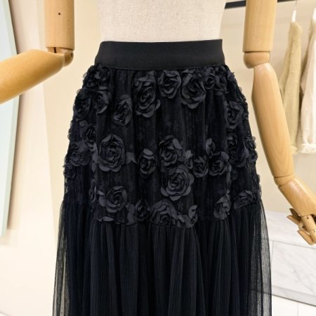 밴딩 장미 샤 스커트