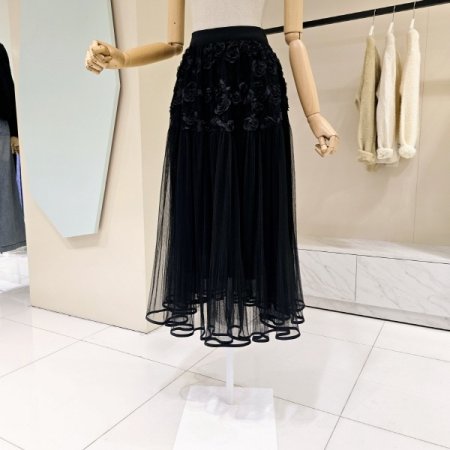 밴딩 장미 샤 스커트