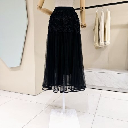 밴딩 장미 샤 스커트