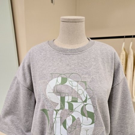 와이드 시보리 라운드 티셔츠