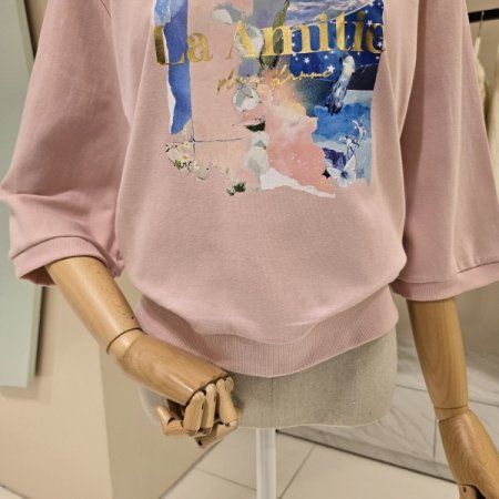 라운드 레터링 티셔츠