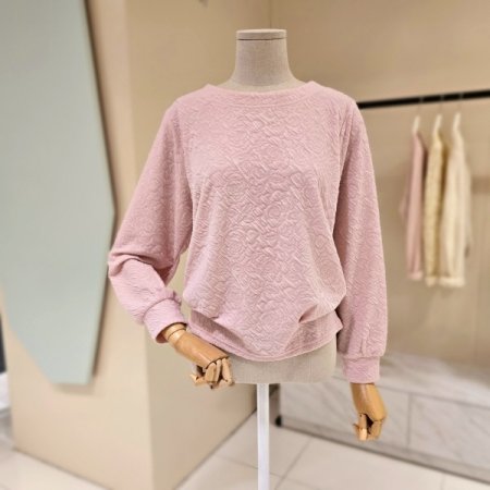 밑단 핀턱 라운드 티셔츠