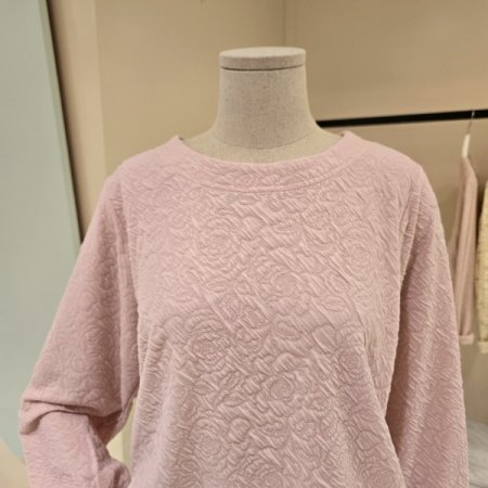 밑단 핀턱 라운드 티셔츠