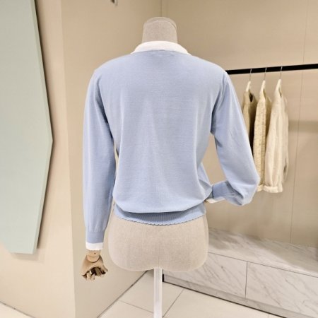 레이스 리본 니트 가디건