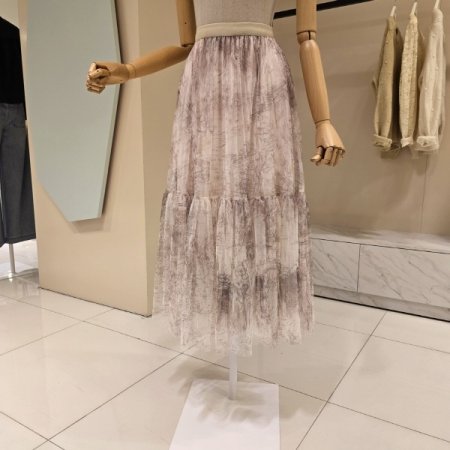 나염 절개 샤 스커트