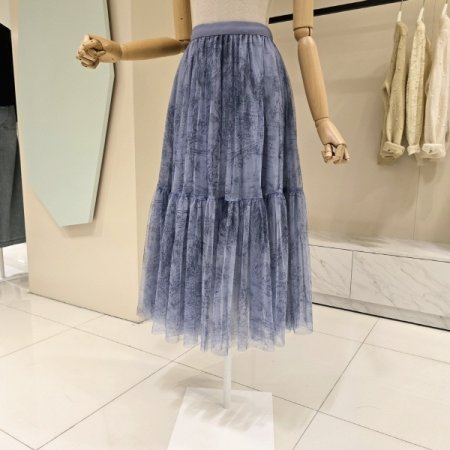 밴딩 나염 샤 스커트