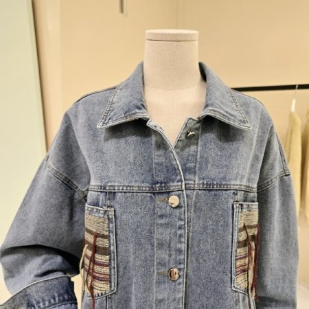 포켓 패치 데님 자켓