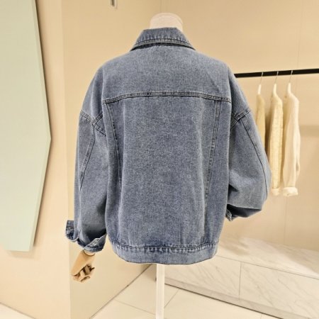 포켓 패치 데님 자켓