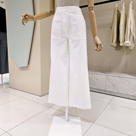 포켓 와이드 밴딩 팬츠