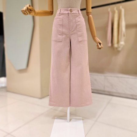 허리밴딩 포켓 와이드 팬츠