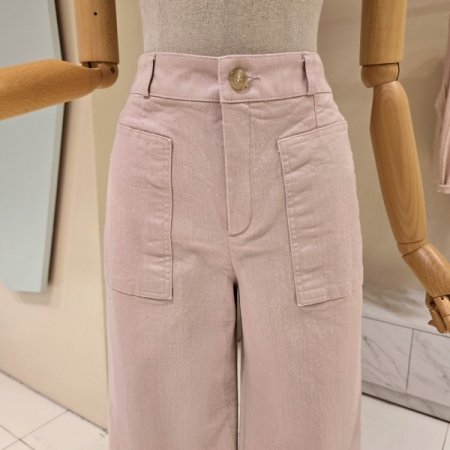 허리밴딩 포켓 와이드 팬츠