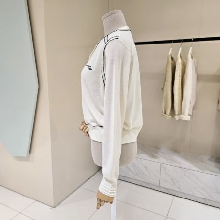 라인배색 라운드 가디건