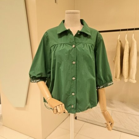 스트링 포유 테잎 블라우스