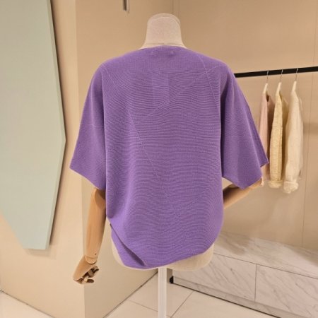 심플 라운드 린넨 니트