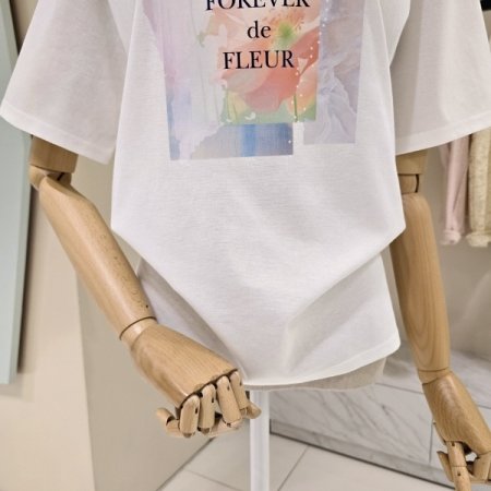 프린팅 라운드 티셔츠