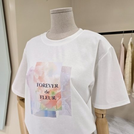 프린팅 라운드 티셔츠