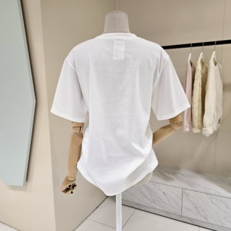 프린팅 라운드 티셔츠