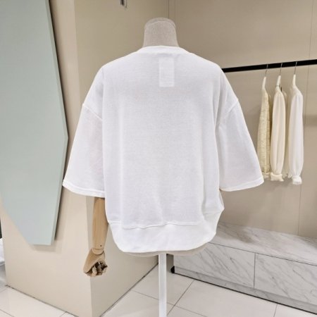 소녀 레터링 라운드 티셔츠