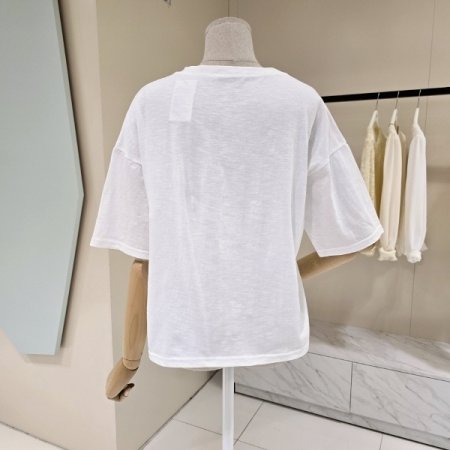 브래드 라운드 티셔츠