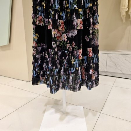 허리밴딩 플라워 샤 스커트