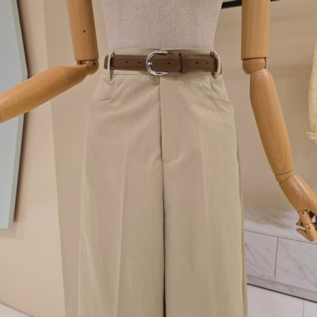 망고 벨트 와이드 팬츠