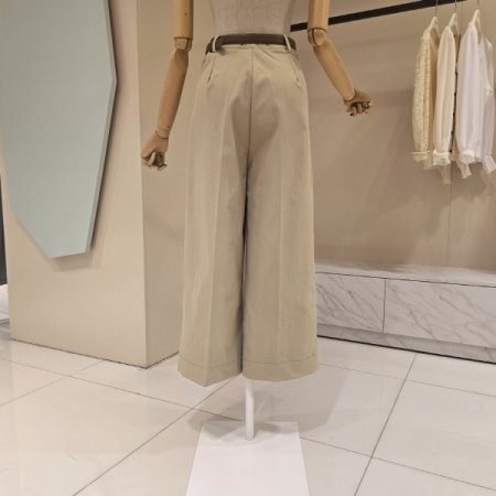 망고 벨트 와이드 팬츠