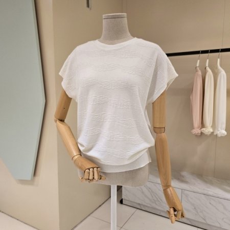 캡소매 라운드 니트