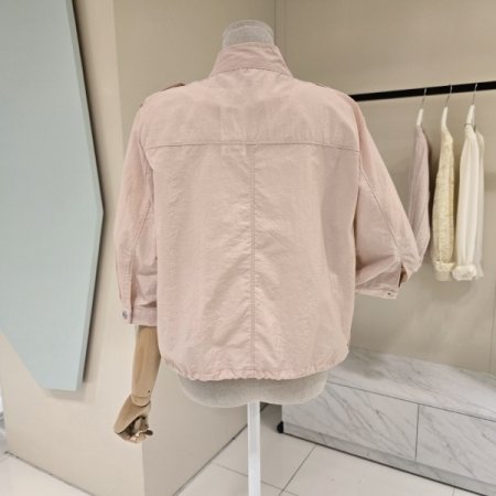 스트링 견장 집업 점퍼