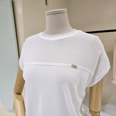 드림 망사넥 라운드 니트