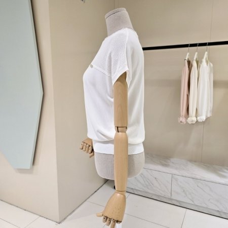 드림 망사넥 라운드 니트