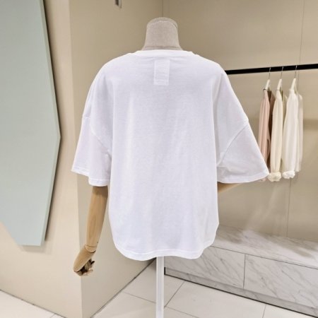 소녀 레터링 라운드 티셔츠