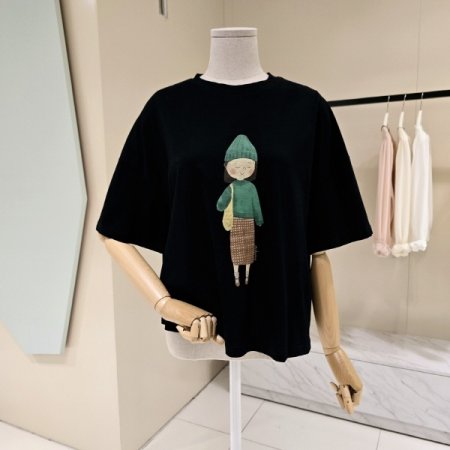 라운드 캐릭터 반팔 티셔츠