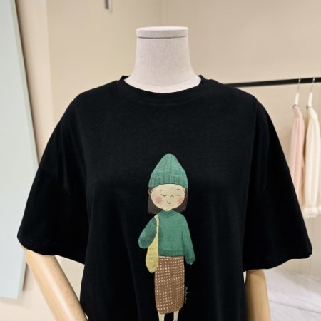 라운드 캐릭터 반팔 티셔츠